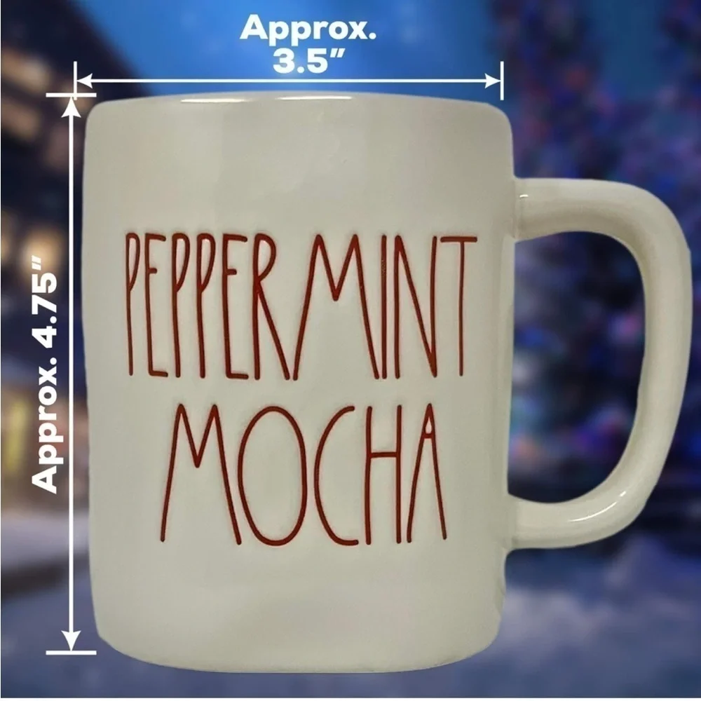 RAE DUNN ceramic Peppermint Mocha Mug & Topper Christmas Large mug collection